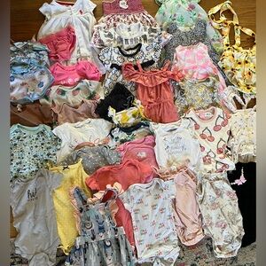Huge lot of 6-9 month baby girl clothes
